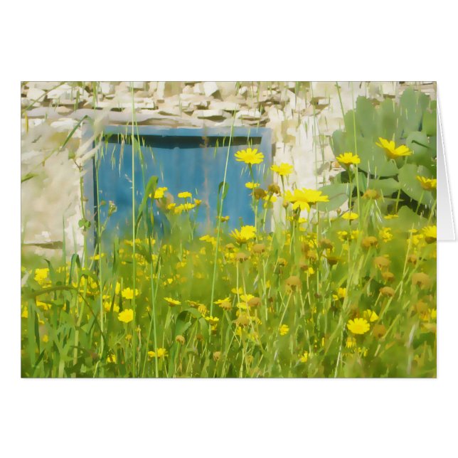 Gelbe Aquarellfarben-Blume (Vorderseite (Horizontal))