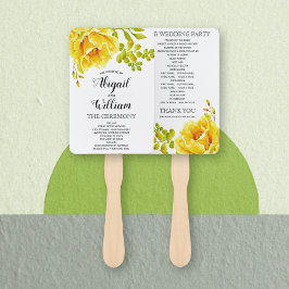 Gelbe Aquarellfarben Blume Blumenzwiebelfest Fächer