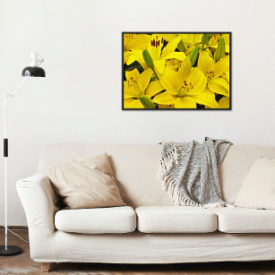 Gelbe Asiatische Lilien Poster