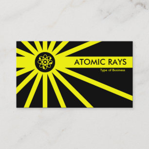 Gelbe atomare Strahlen Visitenkarte