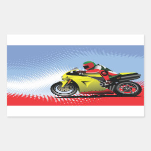 Gelbe Aufkleber für Motorräder