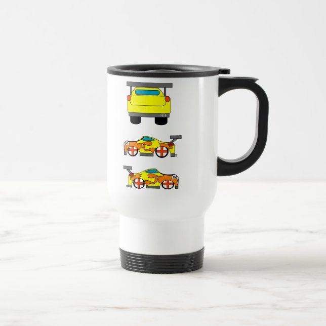 Gelbe Auto-Tasse Reisebecher (Rechts)