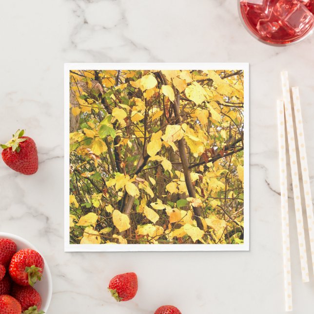 GELBE AUTUMNSTÜCKE SERVIETTE (Beispiel)