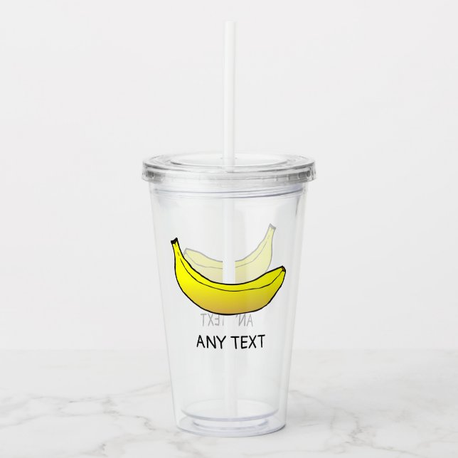Gelbe Banane Acryltrinkbecher (Vorderseite)