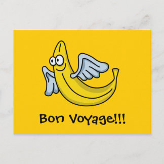 Gelbe Banane Postkarte