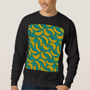 Gelbe Banane: Vintage schwarze Kontur Sweatshirt