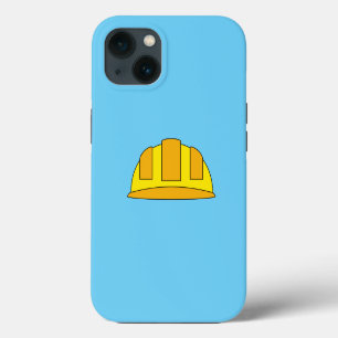 Gelbe Bauhelm-Cartoon iPhone Hülle