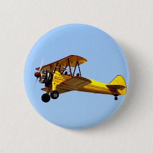 Gelbe Biplane Button