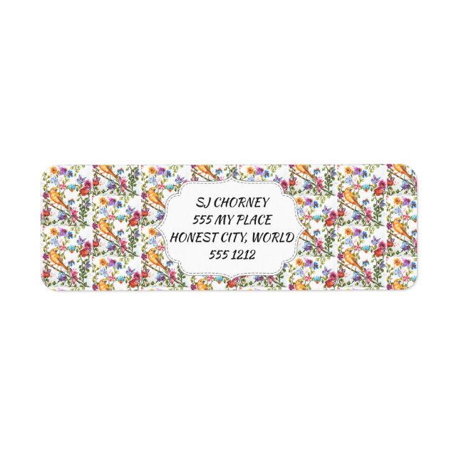 GELBE BIRD WHIMSICAL FLORAL (Vorne)