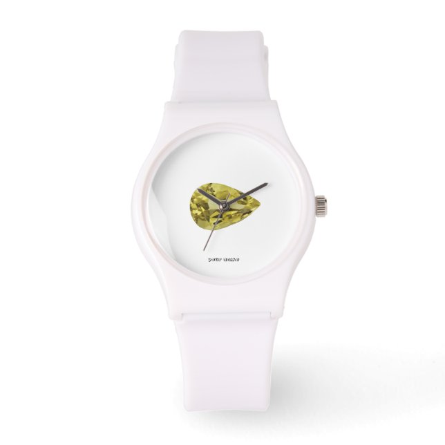 Gelbe Birne Armbanduhr (Vorderseite)