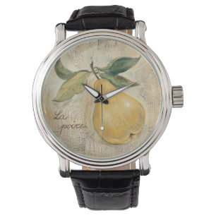Gelbe Birne Armbanduhr