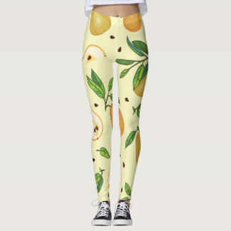 Gelbe Birnen: Vintage Illustration. Leggings