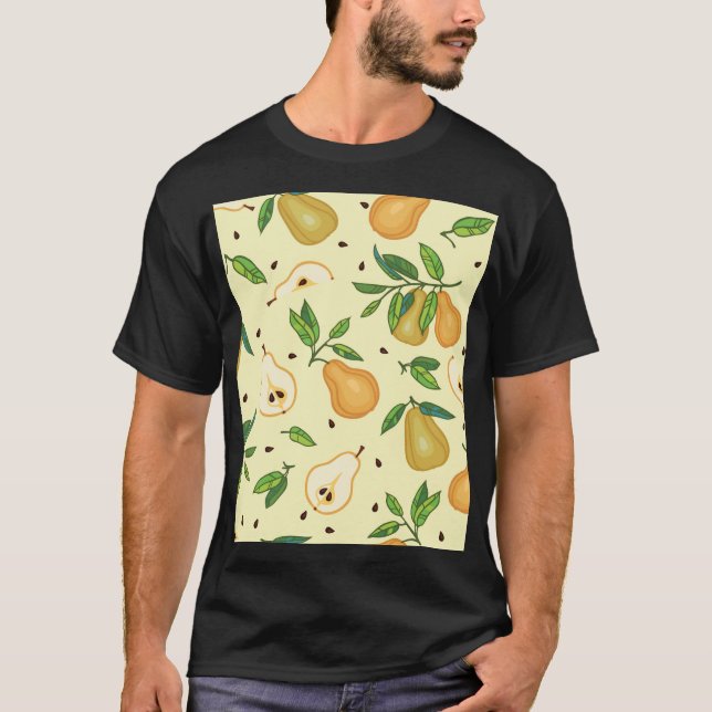 Gelbe Birnen: Vintage Illustration. T-Shirt (Vorderseite)