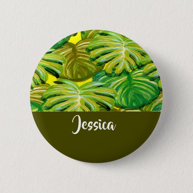 Gelbe Blätter aus Palm Button (Vorderseite)