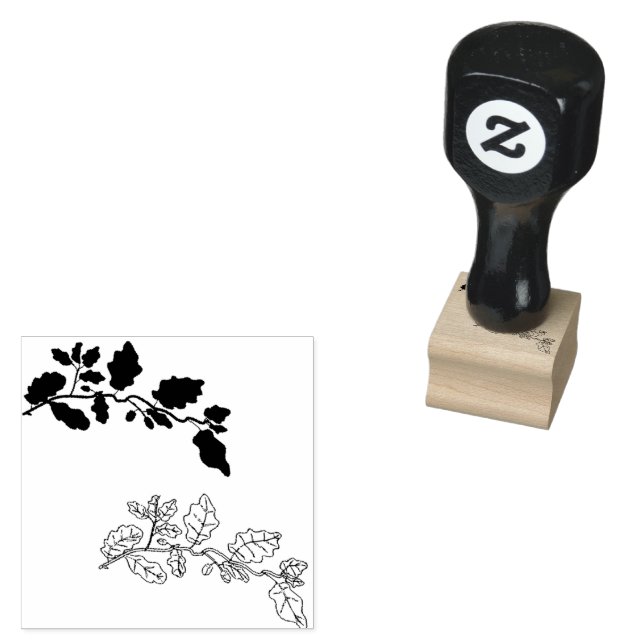 Gelbe Blätter Gummistempel (Stempel)