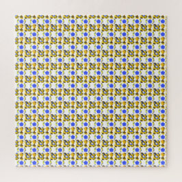 Gelbe blaue Illustration Extravagante Formen