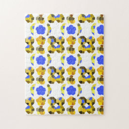Gelbe blaue Illustration Extravagante Formen