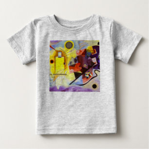 Gelbe blaue Kandinsky-Abstrakte Malerei Baby T-shirt