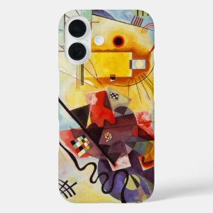 Gelbe blaue Kandinsky-Abstrakte Malerei iPhone 16 Hülle