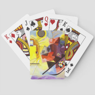 Gelbe blaue Kandinsky-Abstrakte Malerei Spielkarten