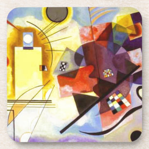 Gelbe blaue Kandinsky-Abstrakte Malerei Untersetzer