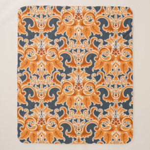 Gelbe blaue Ornament Nahtloser Hintergrund Pattern Sherpadecke