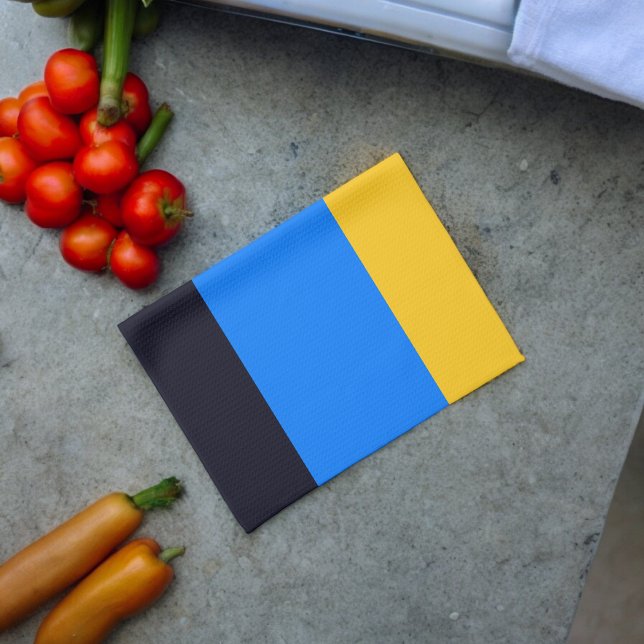 Gelbe blaue Streifen Geschirrtuch (Kitchen Towel)