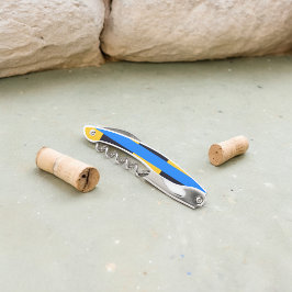 Gelbe blaue Streifen Kellnermesser