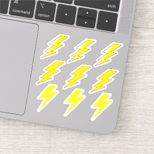 Gelbe Blitz-Sticker - Schulaufkleber Aufkleber