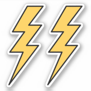 Gelbe Blitze Aufkleber