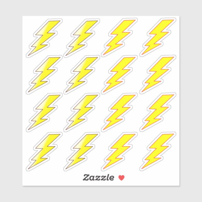 Gelbe Blitzkleber für Schulen Aufkleber (Blatt)