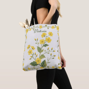 Gelbe blühende Niedliche Gartenanlage Blume Tasche