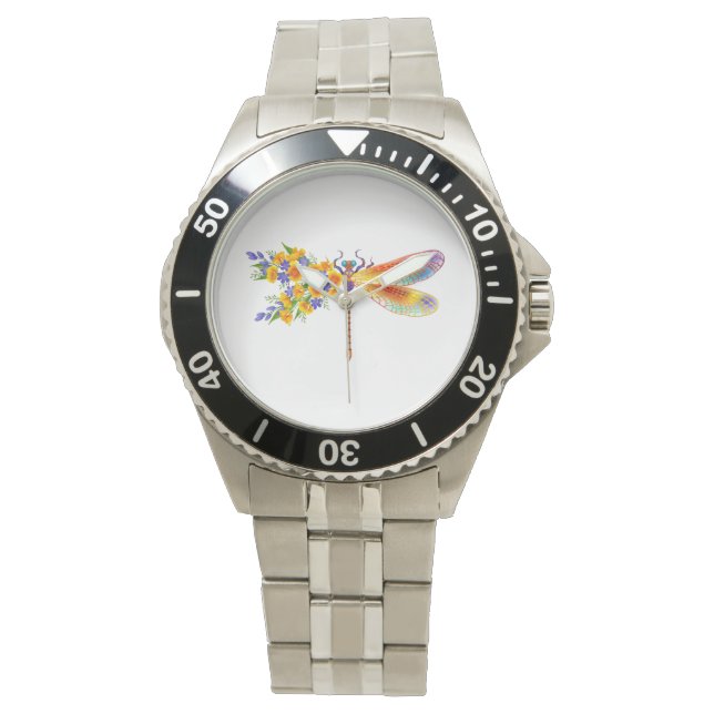 Gelbe Blume Armbanduhr (Vorderseite)