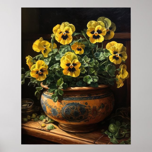 Gelbe Blume Art Print Poster (Vorne)