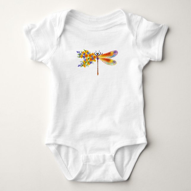 Gelbe Blume Baby Strampler (Vorderseite)