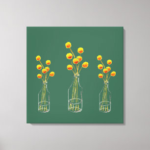 Gelbe Blume Billy Bob Kunst Leinwanddruck