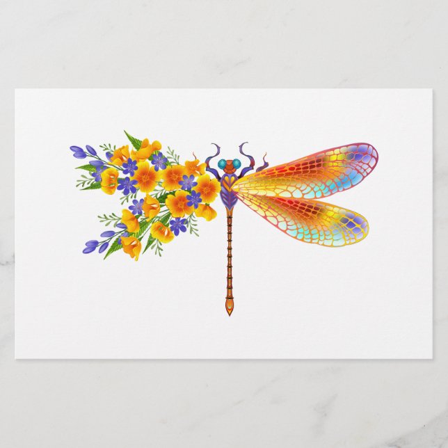 Gelbe Blume Briefpapier (Vorderseite)