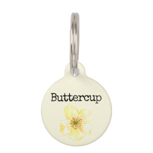 Gelbe Blume Buttercup Haustiermarke