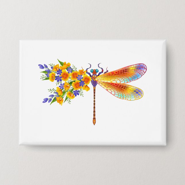 Gelbe Blume Button (Vorderseite)