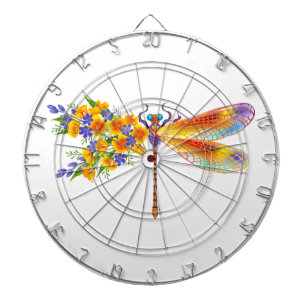 Gelbe Blume Dartscheibe