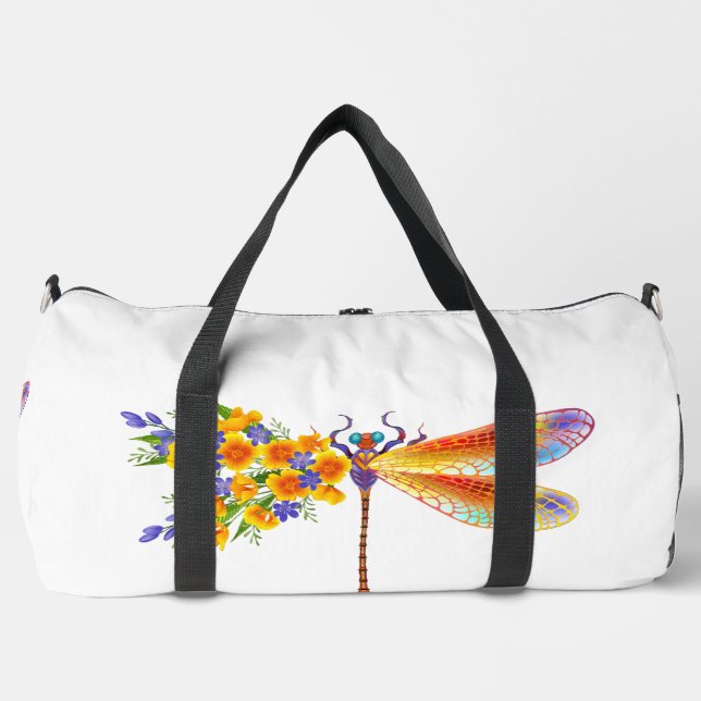 Gelbe Blume Duffle Bag (Vorderseite)