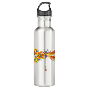 Gelbe Blume Edelstahlflasche