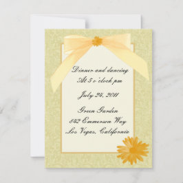 Gelbe Blume Empfang Cards Einladung