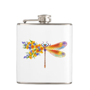 Gelbe Blume Flachmann