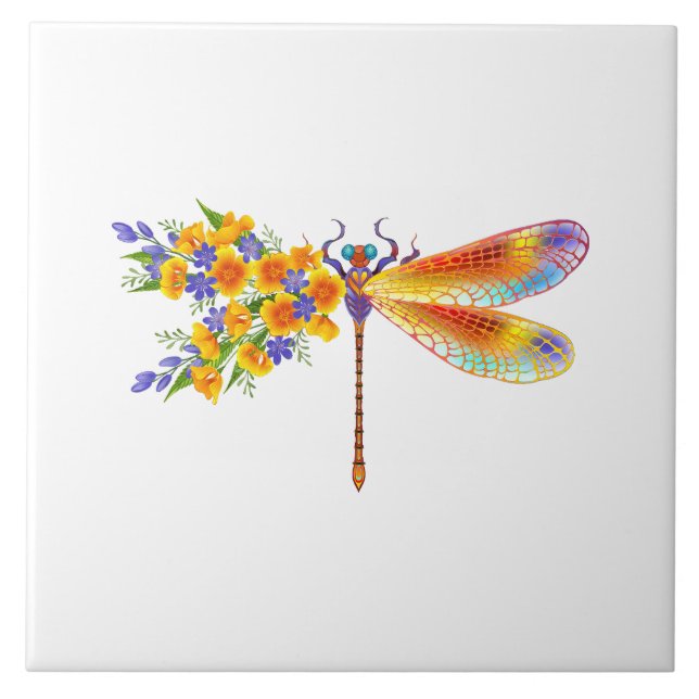 Gelbe Blume Fliese (Vorderseite)