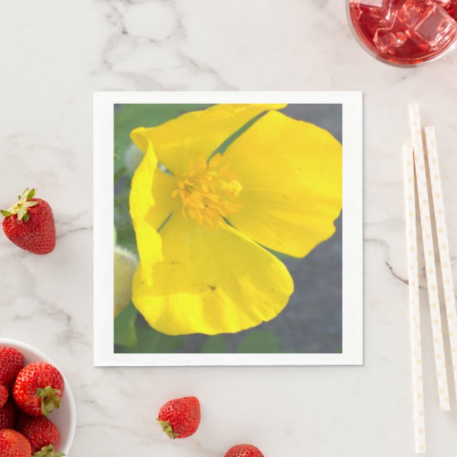Gelbe Blume Foto Napkins Serviette (Beispiel)