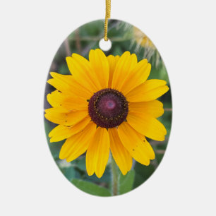 Gelbe Blume Foto Ornament