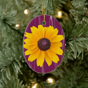 Gelbe Blume Foto Ornament