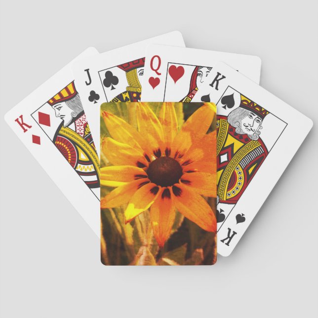 Gelbe Blume Foto Spielkarten (Rückseite)
