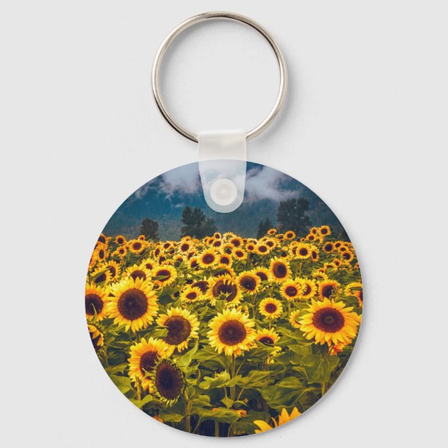 Gelbe Blume für Blumenfelder Schlüsselanhänger (Vorderseite)